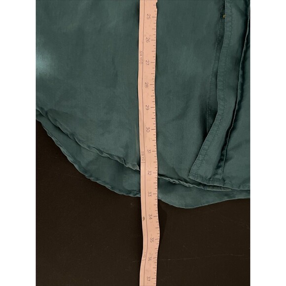 Vintage Substudio Silk Shirt Mens L Teal Green Button Up Short Sleeve‎ Pockets - Picture 10 of 11